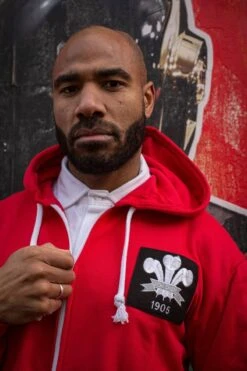 Wales Feathers 1905 Vintage Zipped Hoodie - Red -Jack Men Style Shop a l5a9071