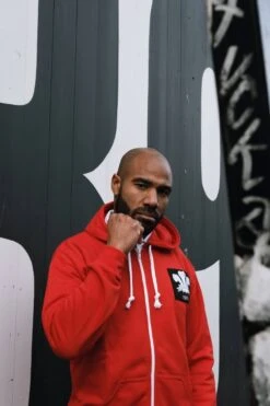 Wales Feathers 1905 Vintage Zipped Hoodie - Red -Jack Men Style Shop c dscf8972