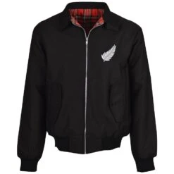 New Zealand 1980 Rugby Black Harrington Jacket