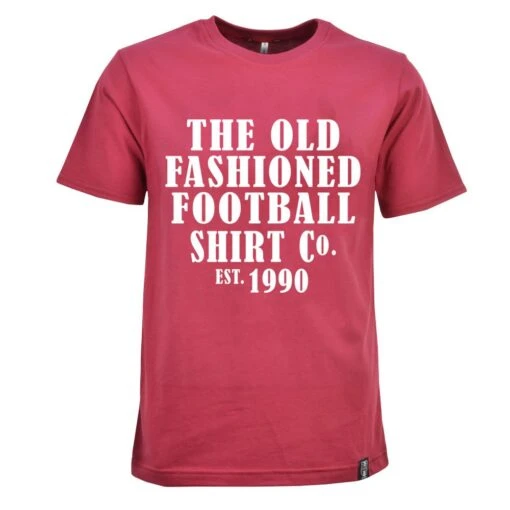 The Old Fashioned Football Shirt Co. - Maroon T-Shirt 1 The Old Fashioned Football Shirt Co. - Maroon T-Shirt -Jack Men Style Shop print0143 3