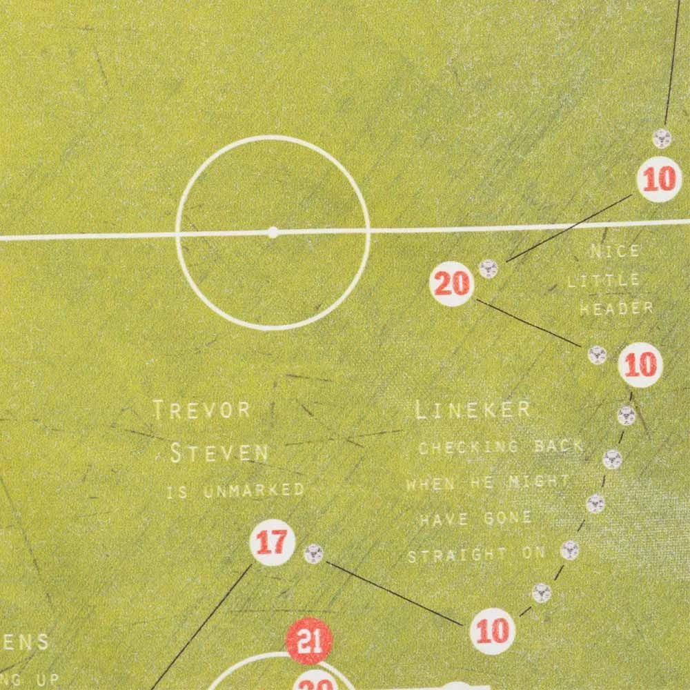 Pennarello: Gary Lineker 1986 Classic Goal - Red T Shirt 2 Pennarello: Gary Lineker 1986 Classic Goal - Red T Shirt - Image 2