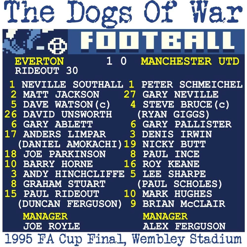 1995 FA Cup Final (Everton) Retrotext T-Shirt - White 2 1995 FA Cup Final (Everton) Retrotext T-Shirt - White - Image 2