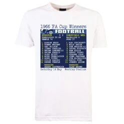 1966 FA Cup Final (Everton) Retrotext T-Shirt - White