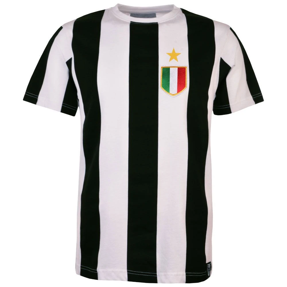 Piemonte Calcio Retro 12th Man T-Shirt - Black/White Stripe 1 Piemonte Calcio Retro 12th Man T-Shirt - Black/White Stripe