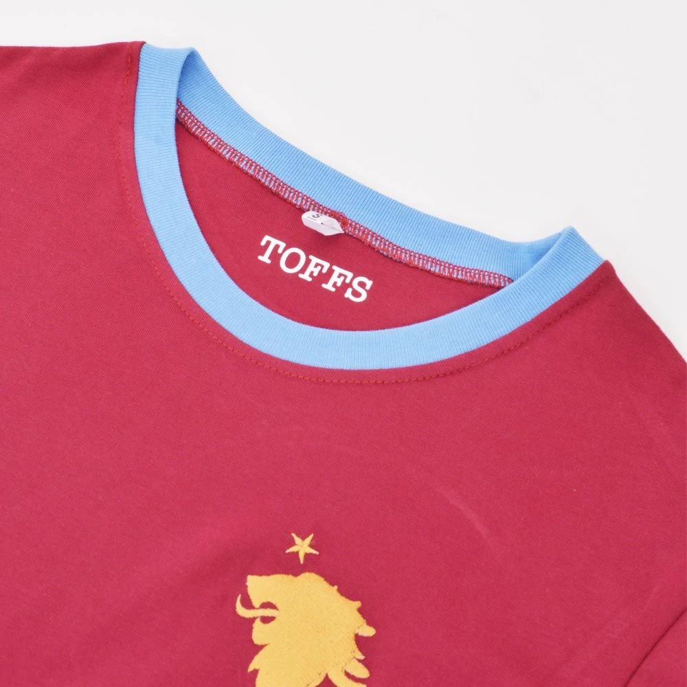 Aston Villa 12th Man T-Shirt - Maroon/Sky Ringer 3 Aston Villa 12th Man T-Shirt - Maroon/Sky Ringer - Image 3