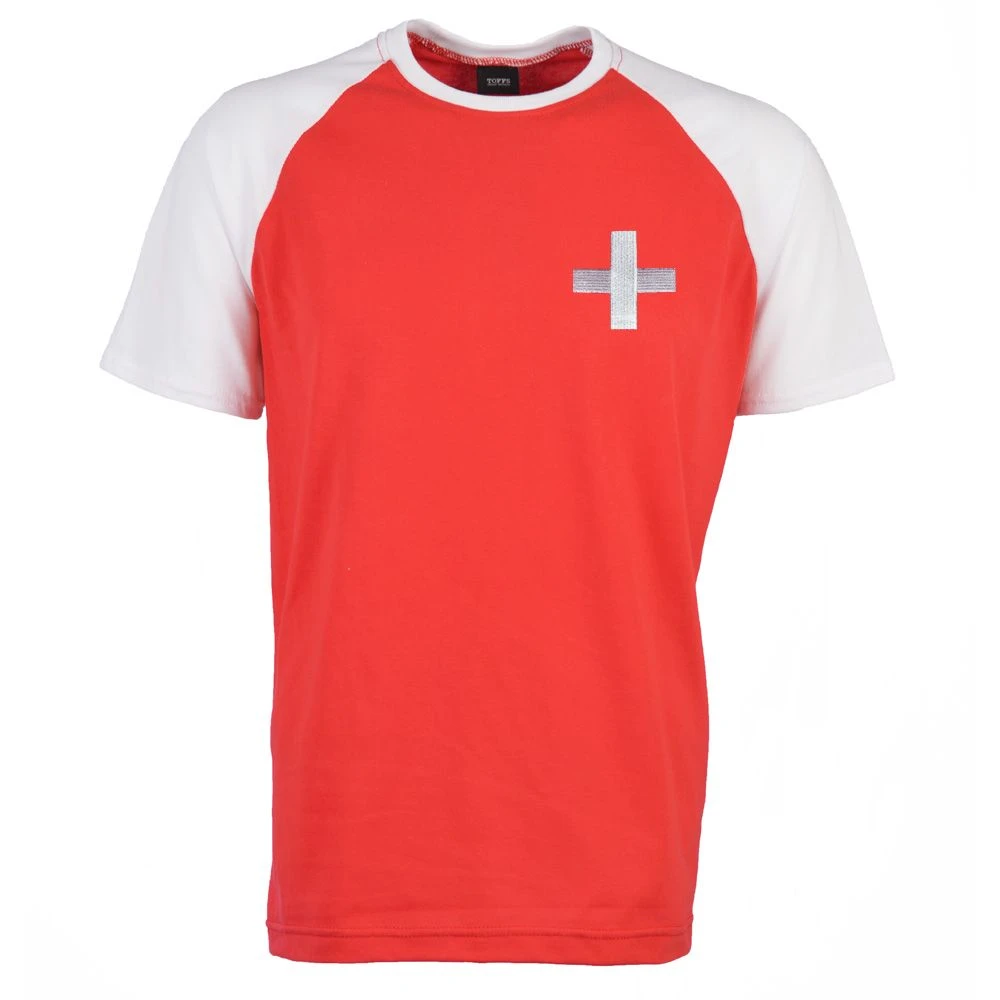 Switzerland Raglan Sleeve Red/White T-Shirt 1 Switzerland Raglan Sleeve Red/White T-Shirt