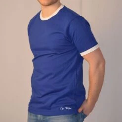 Toffs Retro Royal/White Tee Shirt