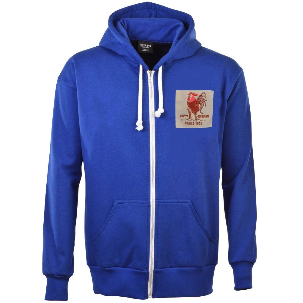 France Rooster 1924 Vintage Zipped Hoodie - Royal 1 France Rooster 1924 Vintage Zipped Hoodie - Royal