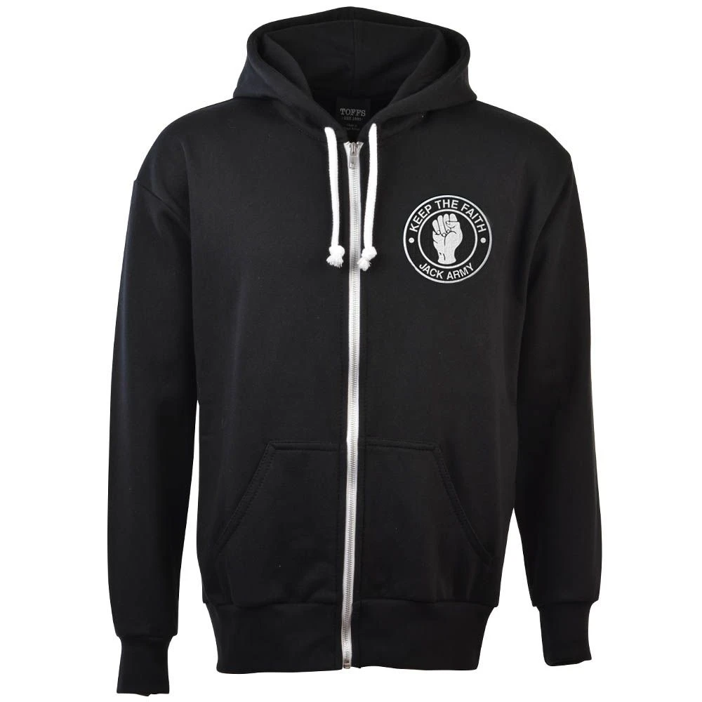 Swansea City Jack Army Zipped Hoodie - Black 1 Swansea City Jack Army Zipped Hoodie - Black