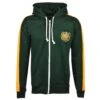 Australia Zipped Hoodie - Bottle Green/Amber